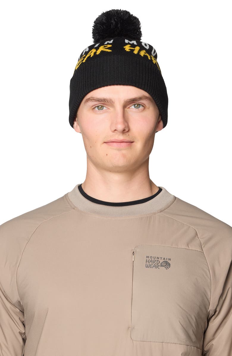 Mountain Hardwear Aprespro Pom Beanie, Alternate, color, Black