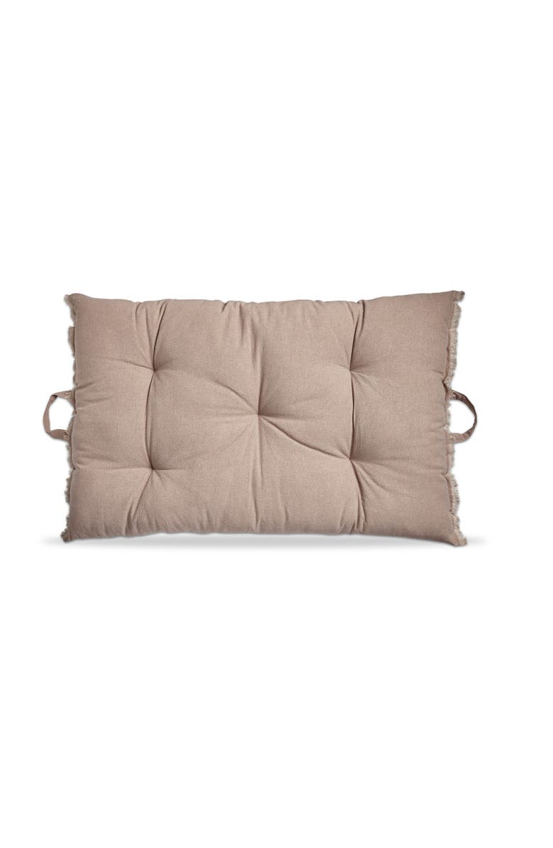 tag Beige Cotton Yarn Dyed Stone Wash Decorative Throw Pillow, Main, color, Beige