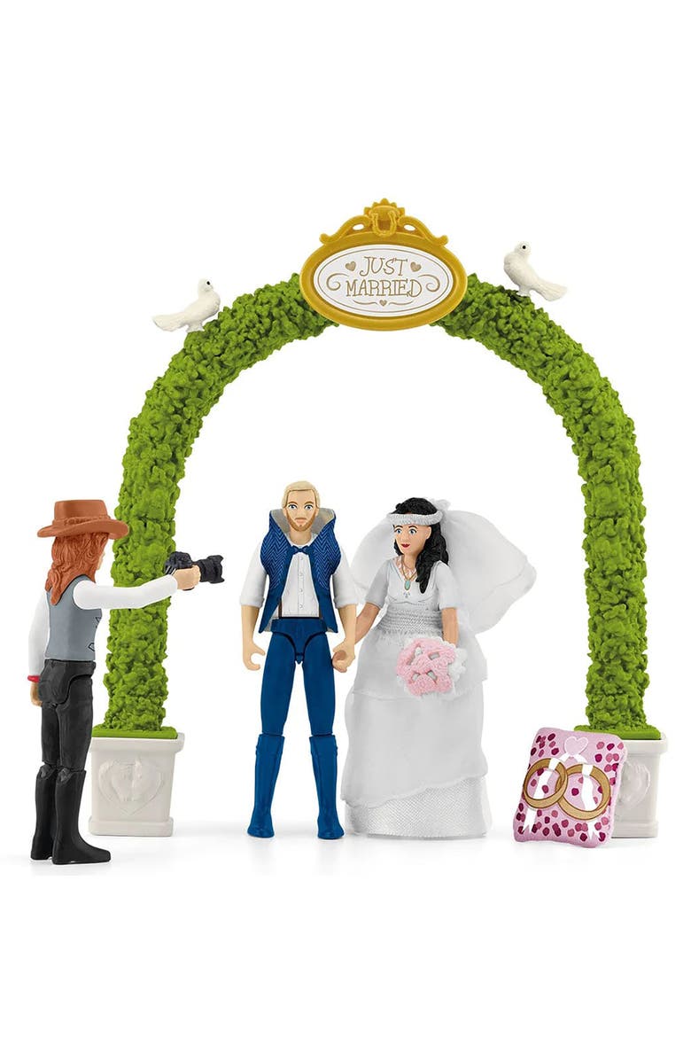 Schleich Horse Club Wedding Carriage Horse Figurine, Alternate, color, Multicolored