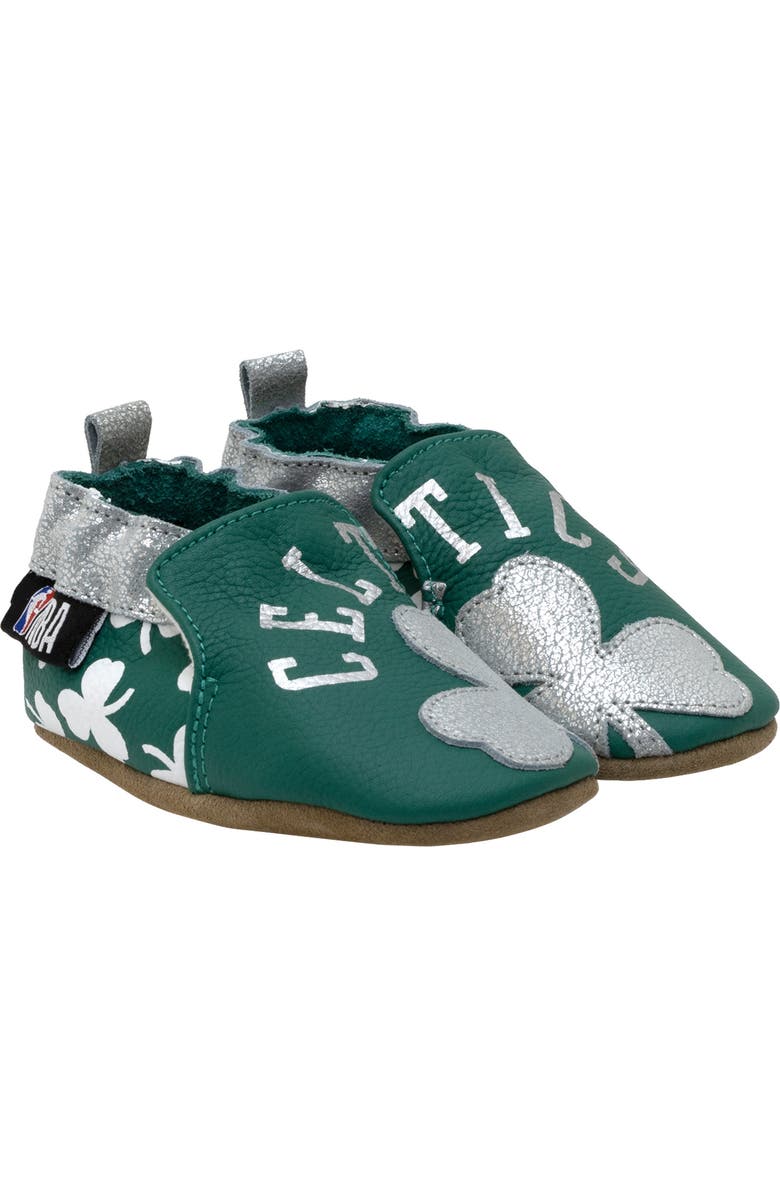 Robeez<sup>®</sup> Boston Celtics Crib Shoe, Main, color,