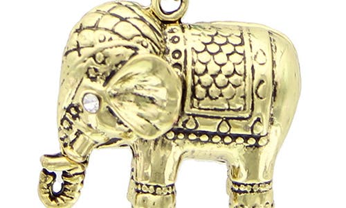 Olivia Welles Elephant Beaded Pendant Necklace In Multi
