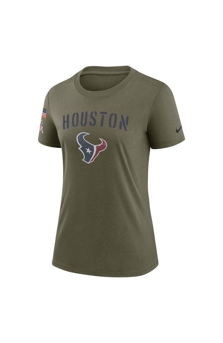 Nike Women's Nike Olive Houston Texans 2022 Salute To Service Legend T-Shirt, Alternate, color,