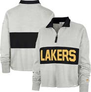 '47 Women's '47 Heather Gray Los Angeles Lakers Breakthrough Remi Quarter-Zip Jacket
