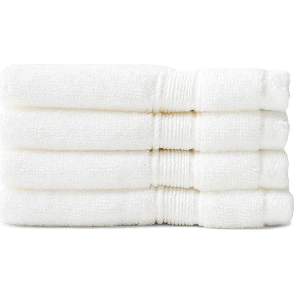 Cozy Earth Luxe Set Of 4 Washcloths In White