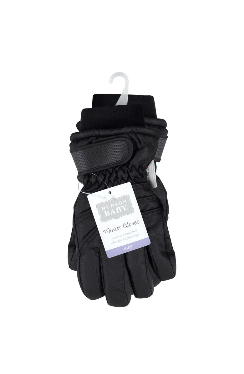 Hudson Baby Snow Gloves, Alternate, color, Black