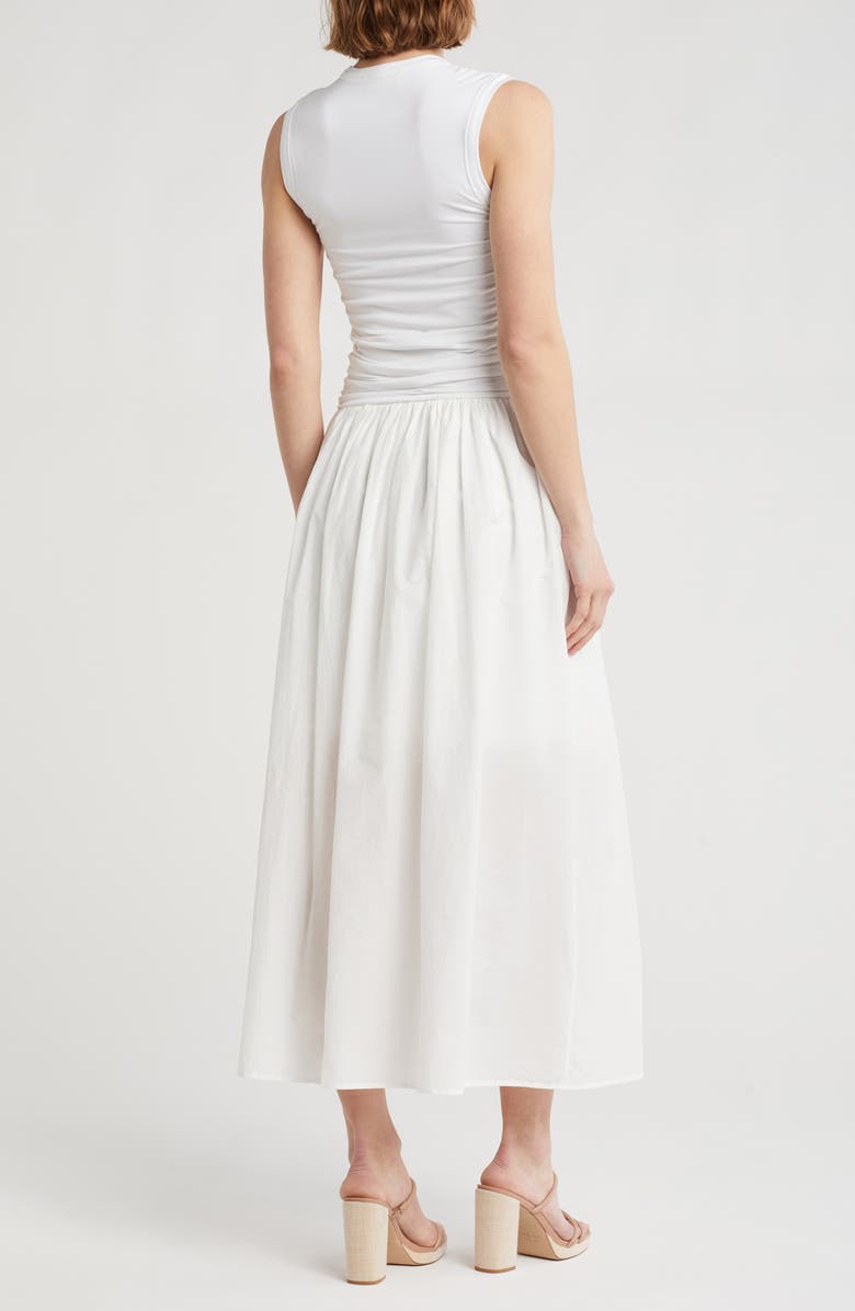 Mixed Media Ruched Dress