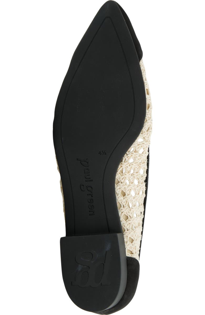 Paul Green Daisy Pointed Toe Flat, Alternate, color, Black Nature Diva Nubuk