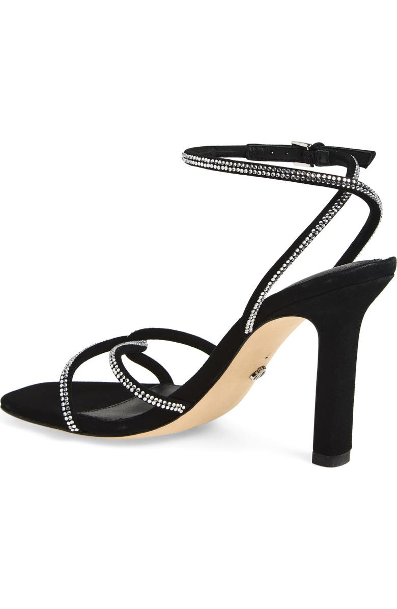 PAIGE Scottie Crystal Embellished Sandal, Alternate, color, Black
