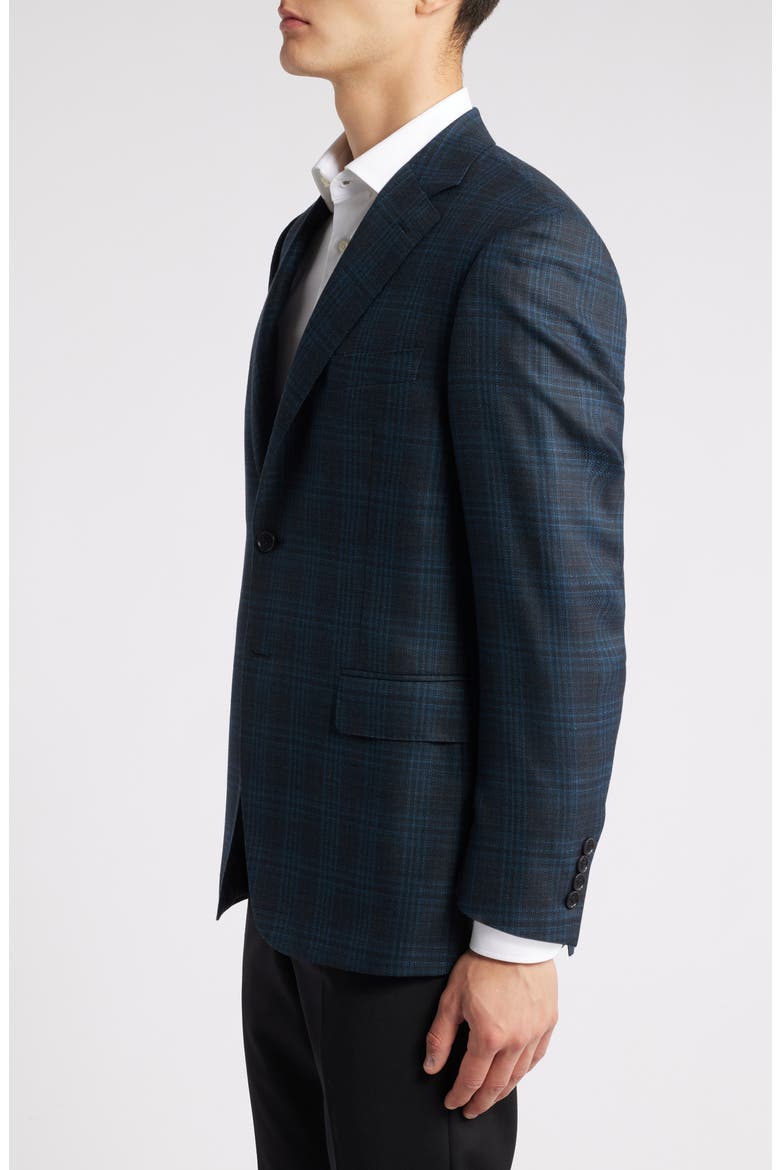 Siena Regular Fit Plaid Wool Sport Coat, Alternate, color, GREEN