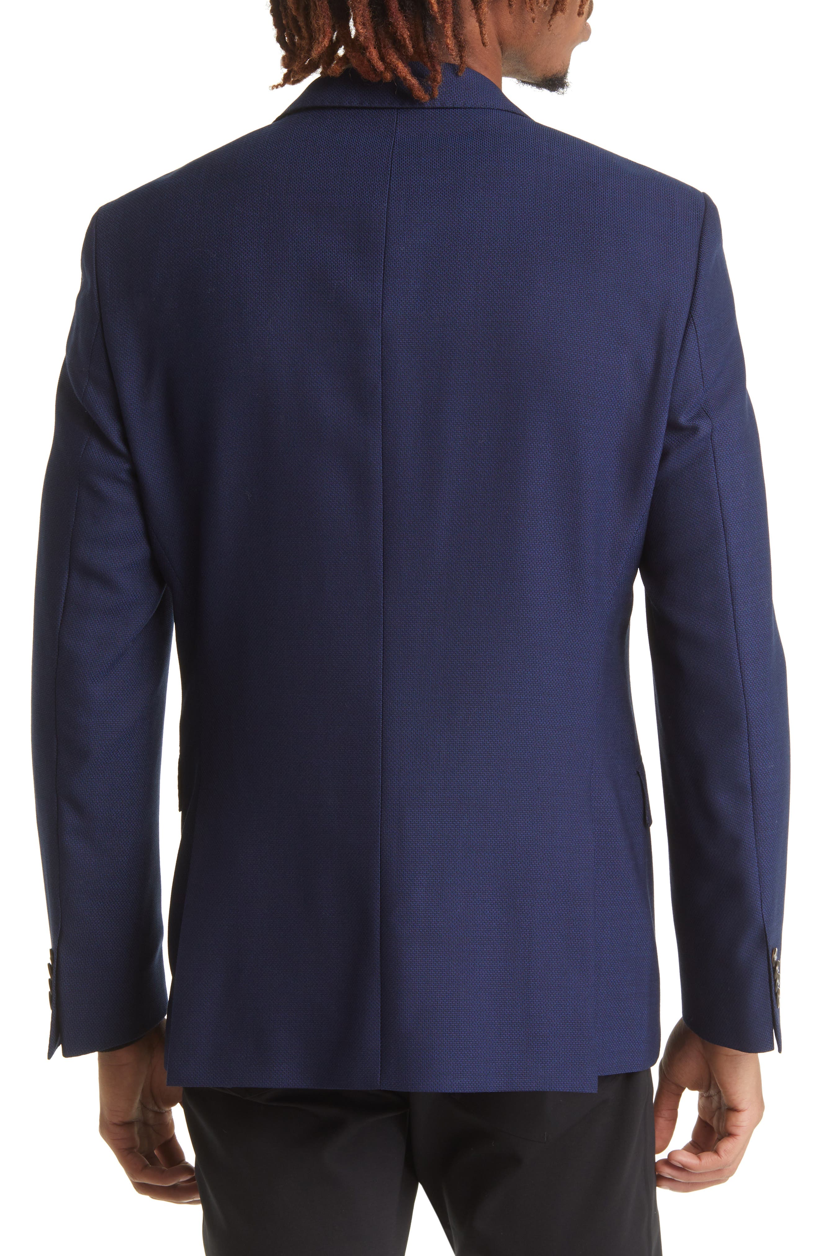 Hutson Slim Fit Navy Wool Sport Coat - image 2
