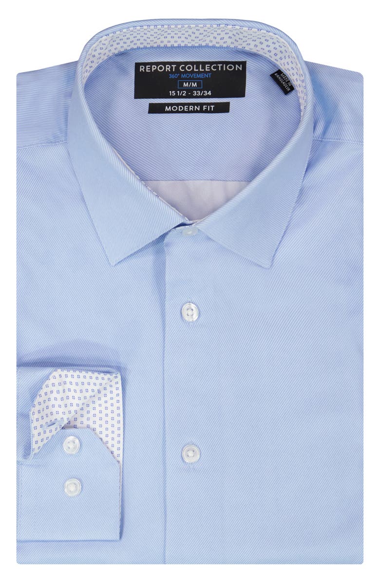 Report Collection Slim Fit 4-Way Stretch Button-Up Shirt, Alternate, color, Light Blue