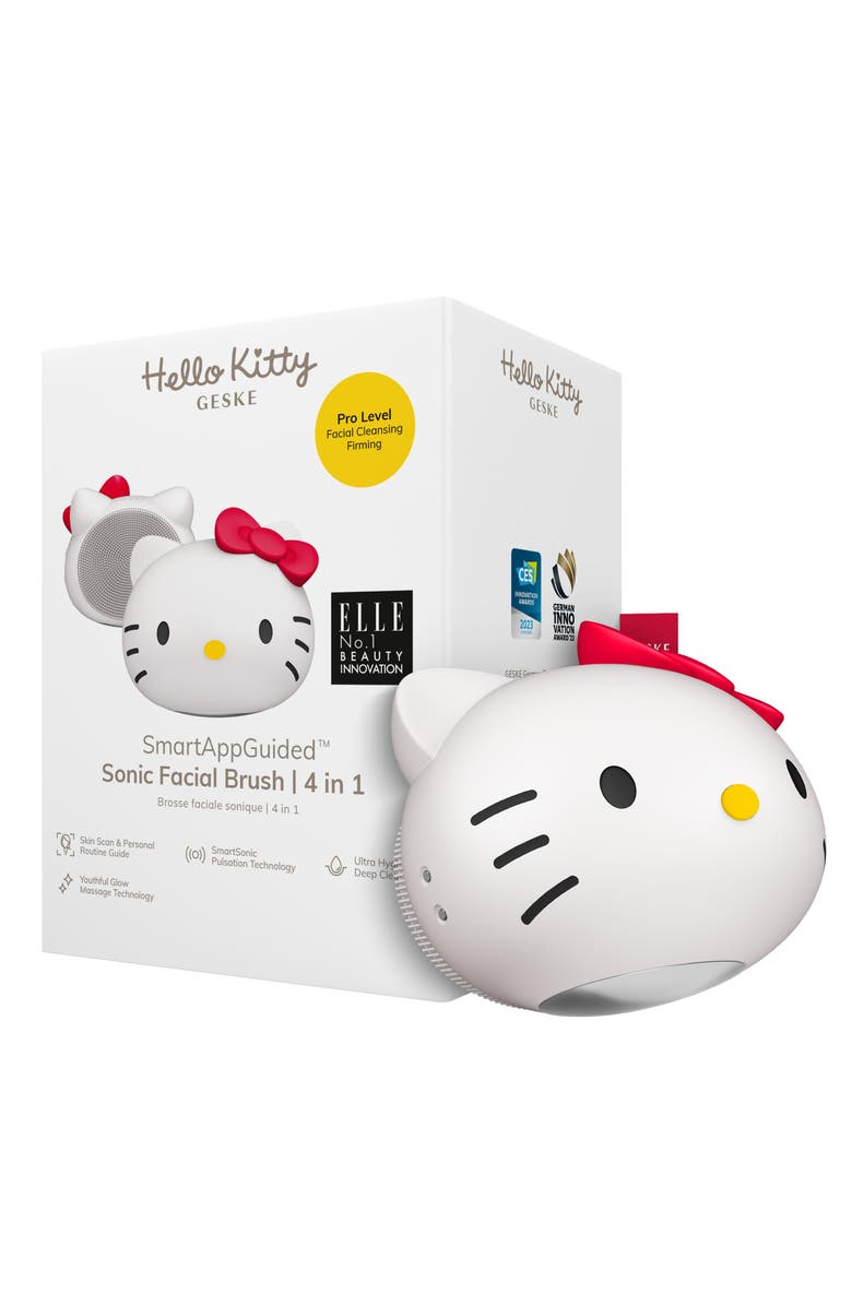 GESKE Hello Kitty SmartAppGuided Sonic Facial Brush | 4 in 1, Main, color, Hello Kitty Starlight
