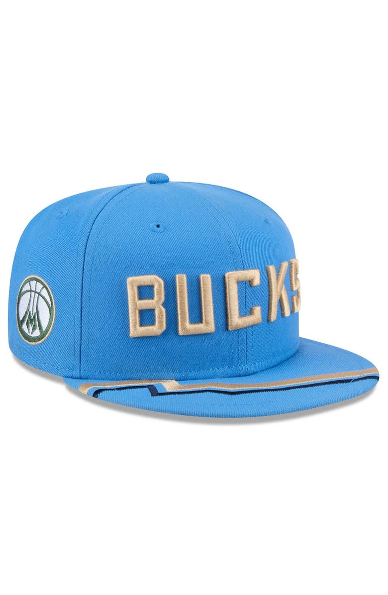 New Era Men's New Era  Blue Milwaukee Bucks 2024/25 City Edition 59FIFTY Fitted Hat, Alternate, color, 