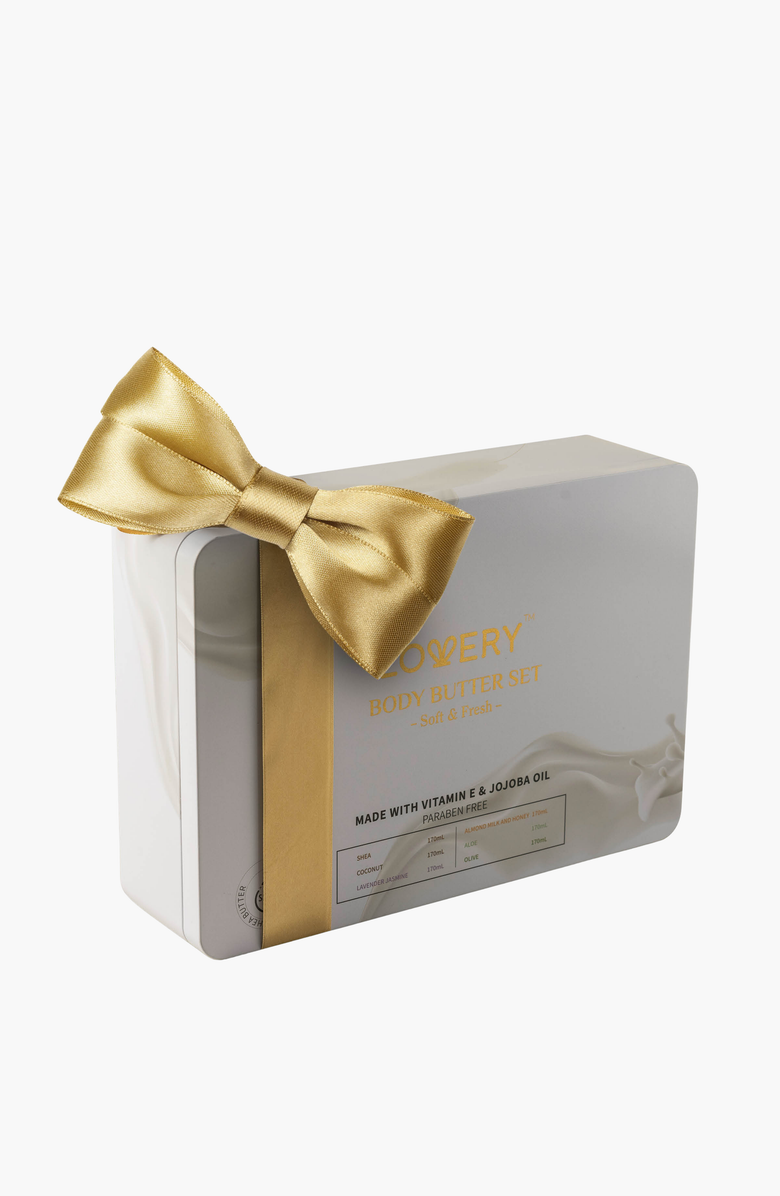 Lovery Whipped Body Butter 6-Piece Set, Alternate, color, White / Gold