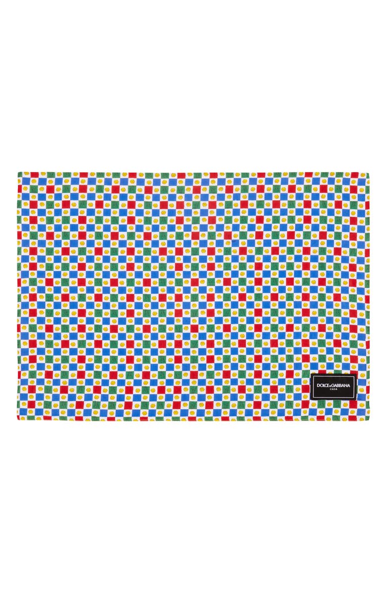 Dolce&Gabbana Carretto Linen Napkin & Placemat Set, Alternate, color, 