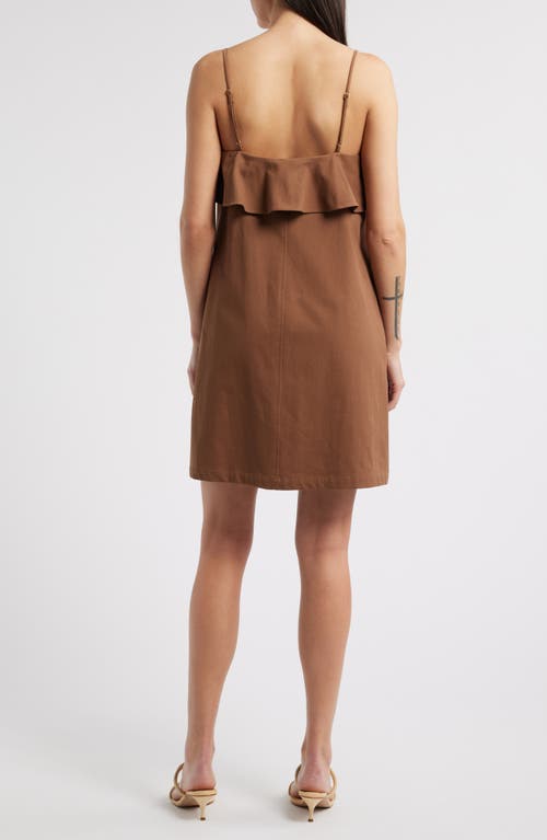 Du Paradis Acacia Minidress In Caramel Brown