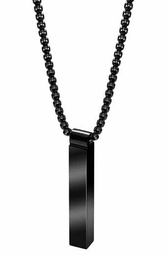 GEOFFREY BEENE Men's Vertical Bar Pendant Necklace