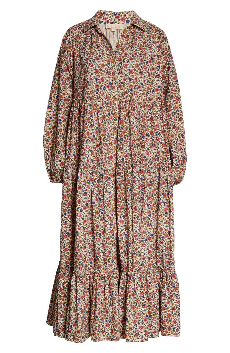 byTiMo '50s Cotton Long Sleeve Shirtdress, Alternate, color,