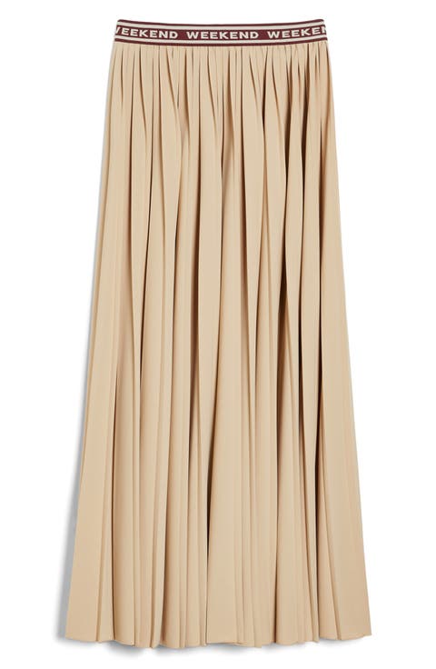 Bleu Pleated Maxi Skirt