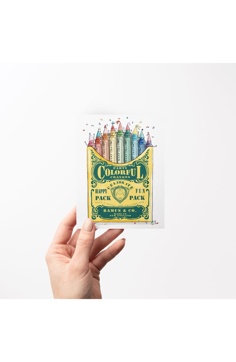 Ramus & Co Birthday Greeting Card Pack (3ct) "Party Crayons", Alternate, color, Multi-Pack
