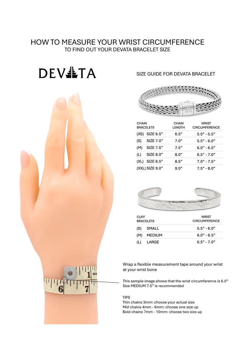 DEVATA Pink Topaz & Sterling Silver Bali Cuff Bracelet, Alternate, color,