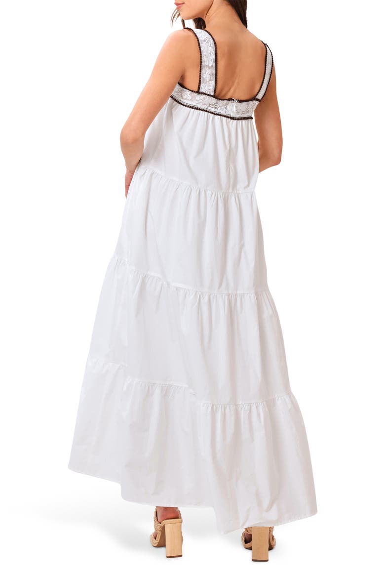 Maxi Dress, Alternate, color, WHITE/ BROWN