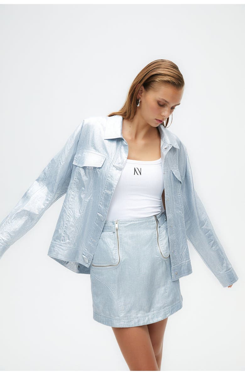 Nocturne Metallic Shell Detailed Jacket, Alternate, color, 