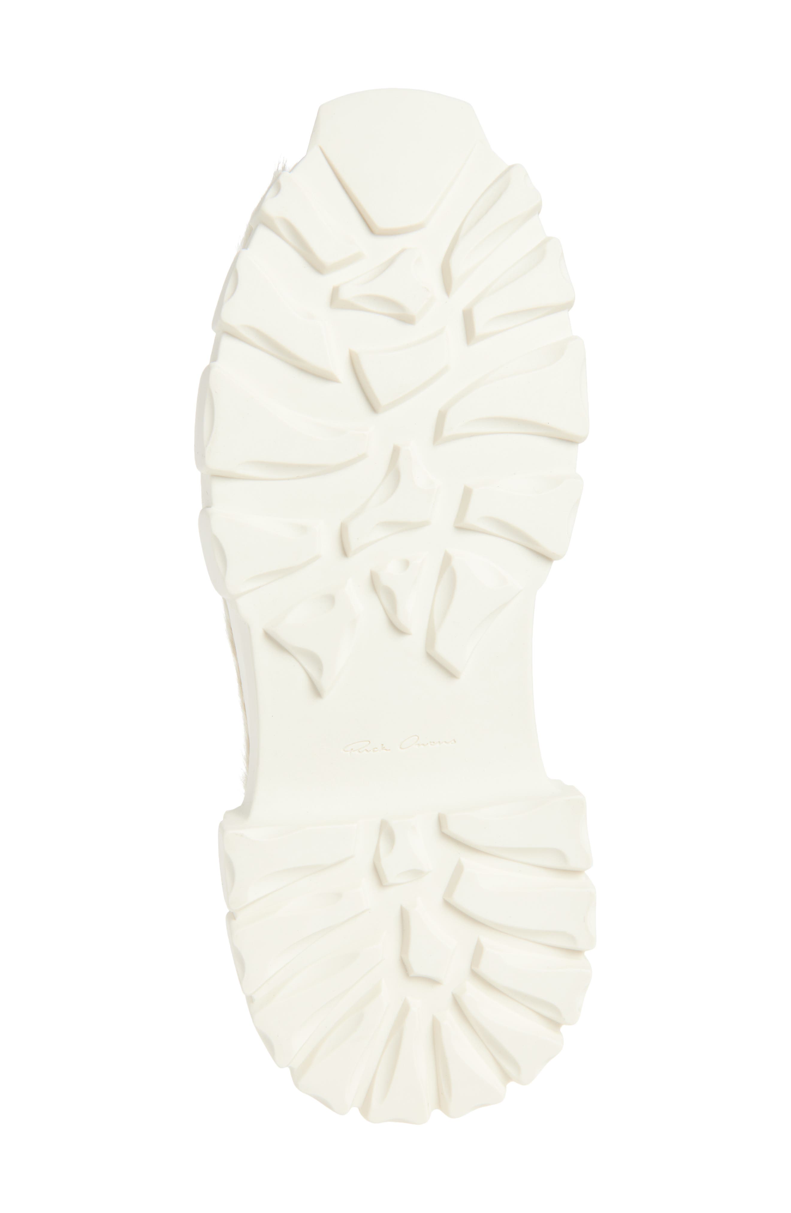 Rick Owens Beatle Bozo Tractor Genuine Calf Hair Chelsea Boot, Alternate, color, Milk/ Milk