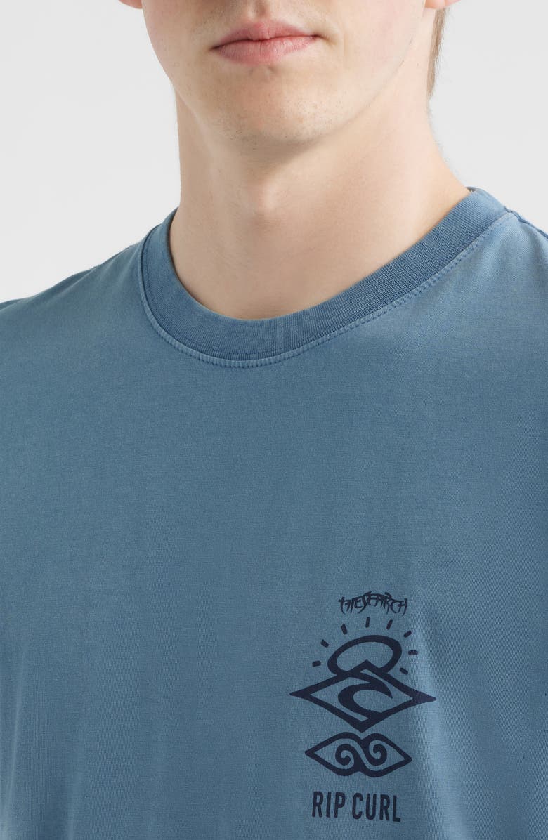 Rip Curl Search Icon Organic Cotton Graphic T-Shirt, Alternate, color, Bluefin