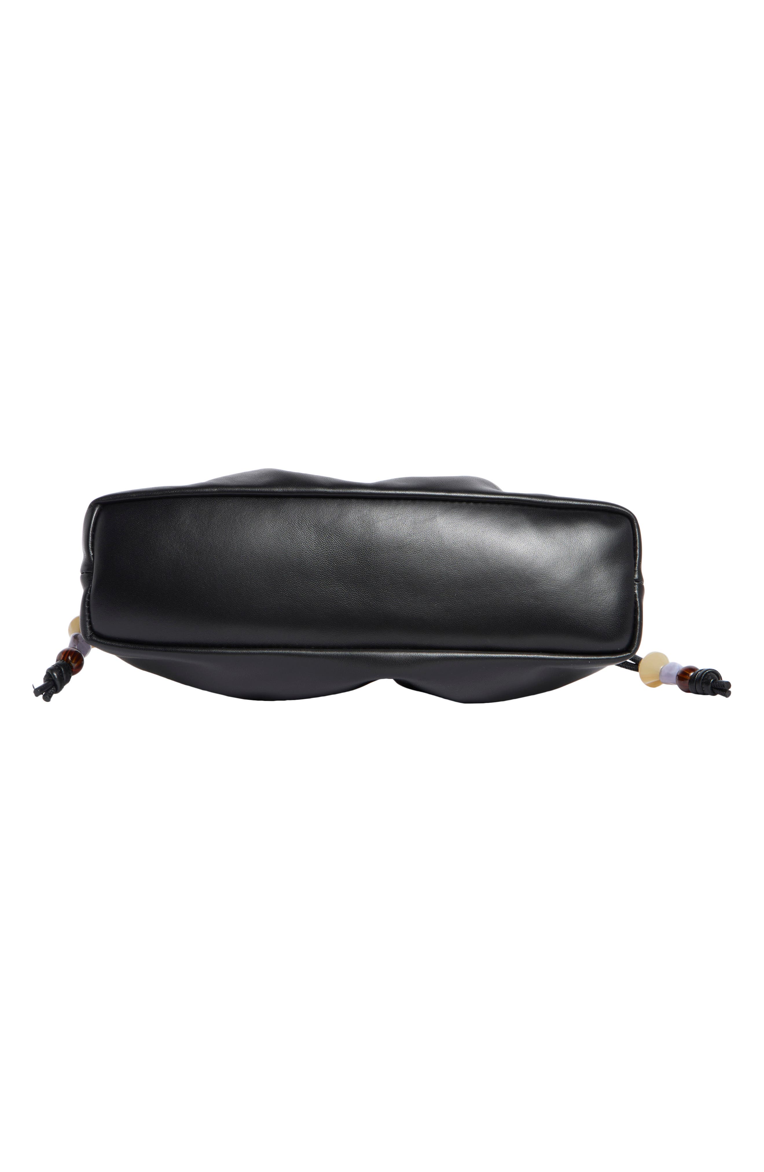 Reformation Solene Small Leather Pouch, Alternate, color, Black Leather