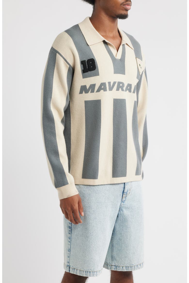 Stripe Long Sleeve Knit Soccer Jersey, Alternate, color, MULTICOLOR