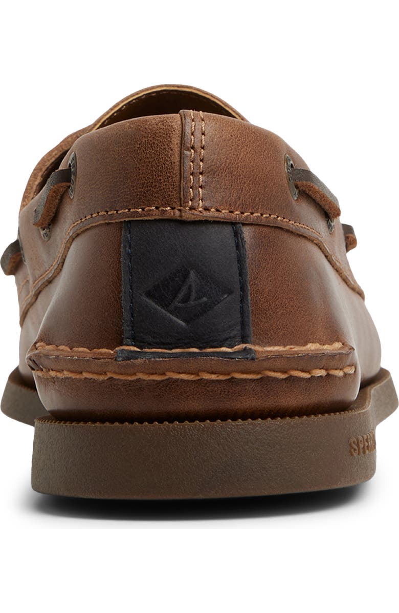 Sperry Authentic Original<sup>™</sup> 2-Eye Cross Lace Boat Shoe, Alternate, color, Medium Brown