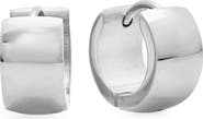 STEELTIME 18k Gold Plated Wide Huggie Hoop Earrings