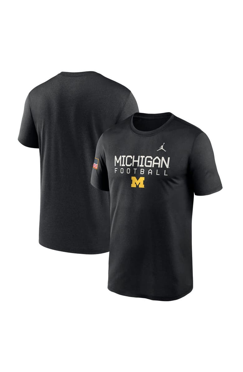 Jordan Brand Men's Jordan Brand  Black Michigan Wolverines 2024 Military Appreciation Legend Performance T-Shirt, Main, color, 