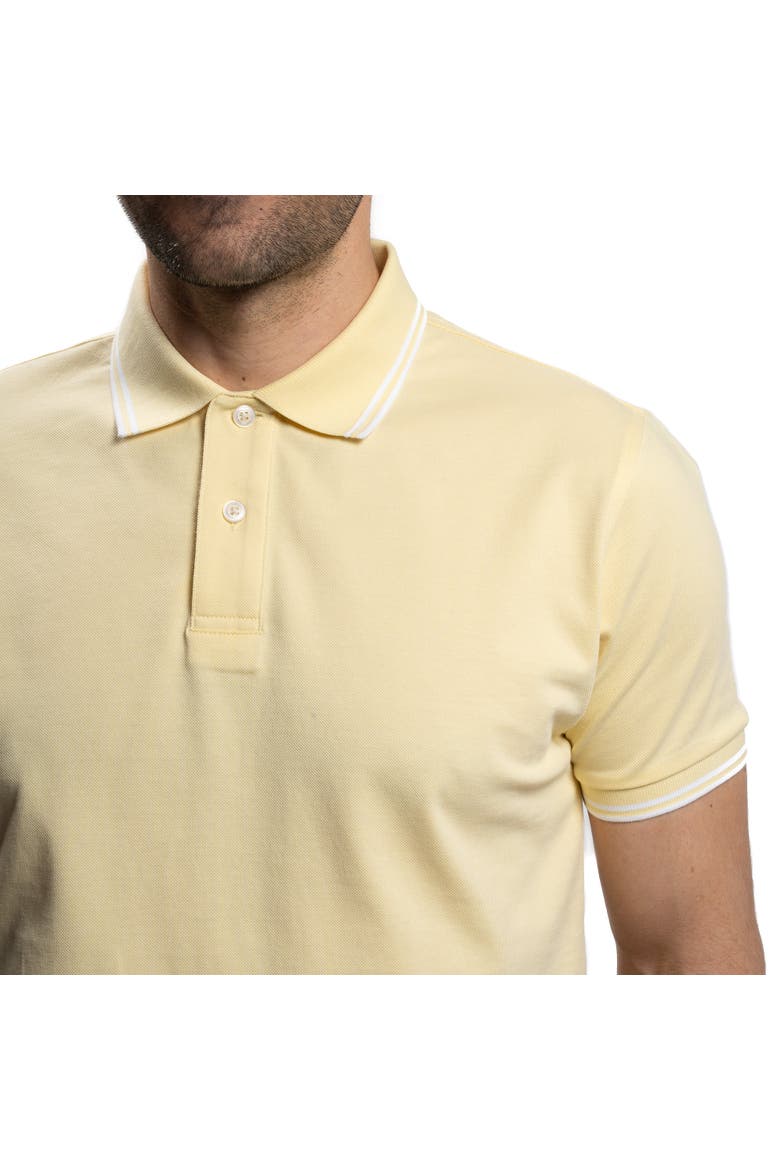 James Polo Shirt, Alternate, color, Pale Yellow Tipped
