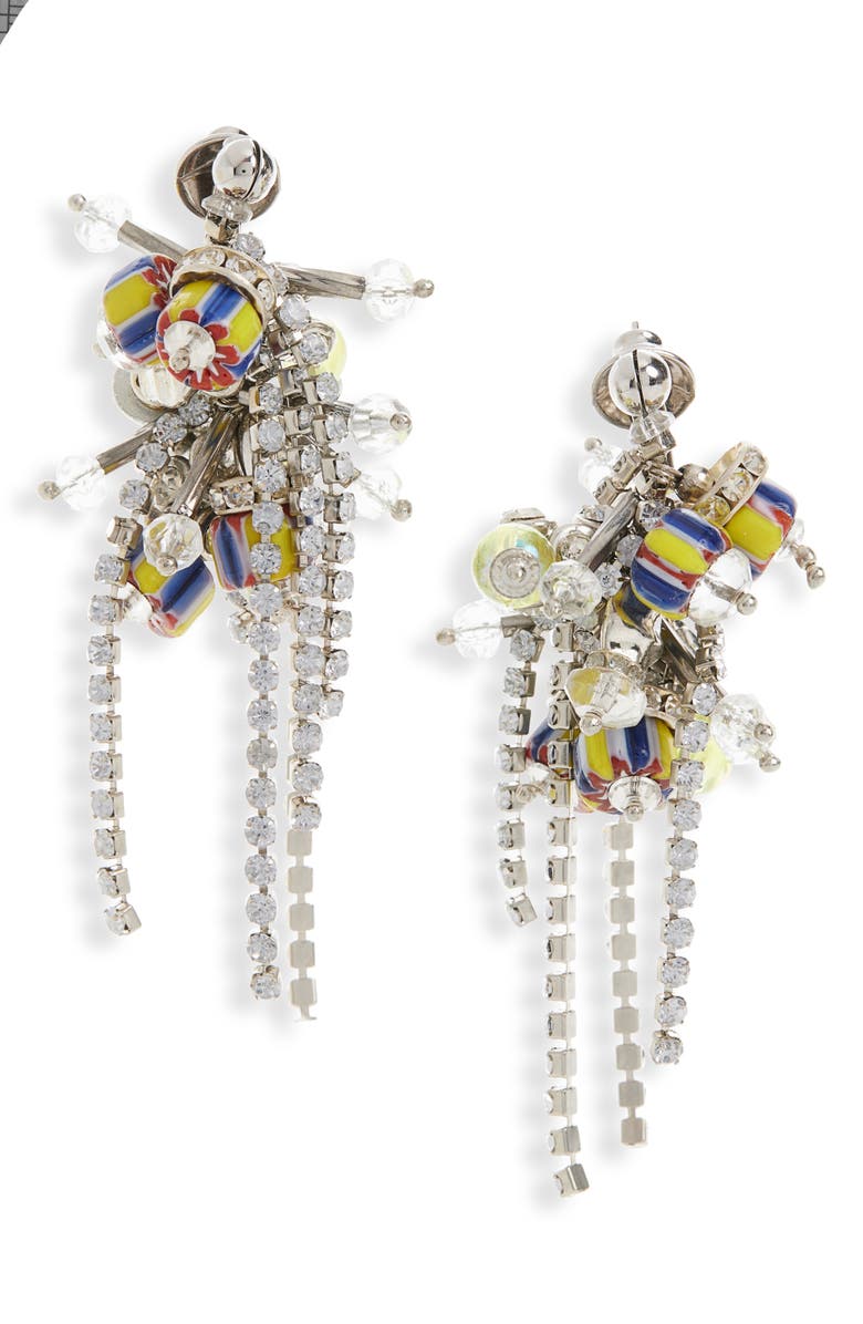 Dries Van Noten Embellished Pin Earrings, Main, color, 214 Light Yellow