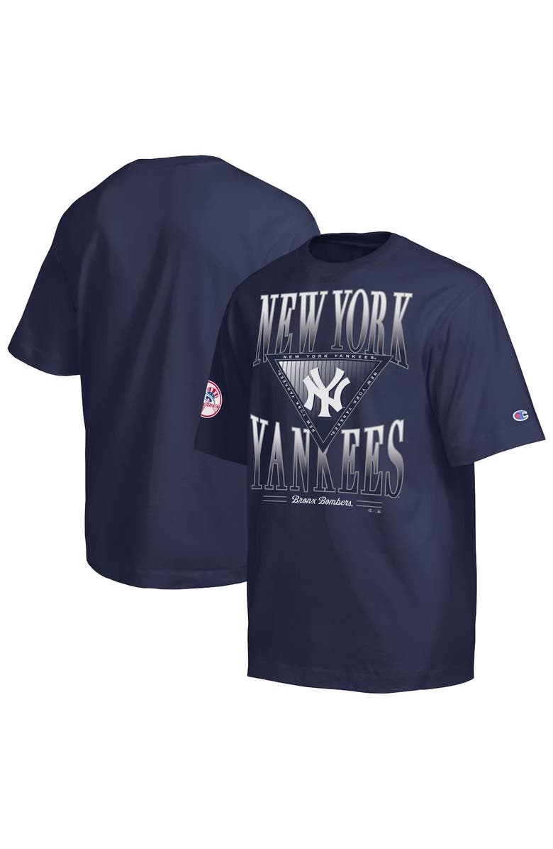 Champion Men's Champion Navy New York Yankees Traditions Two Locations T-Shirt, Main, color, Navy