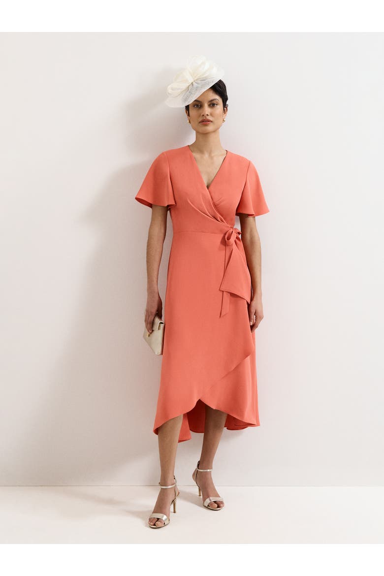 Julissa Wrap Dress, Main, color, Orange