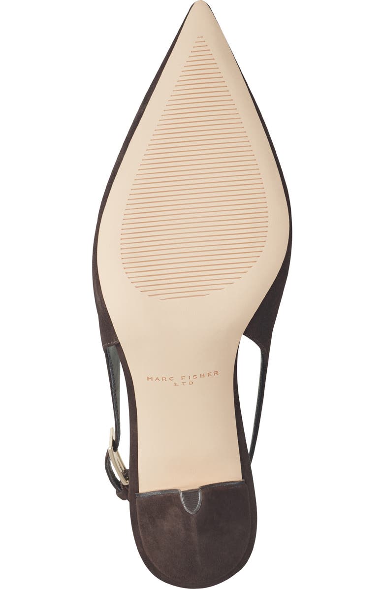 Marc Fisher LTD Dorie Slingback Pointed Toe Pump, Alternate, color, Dark Brown