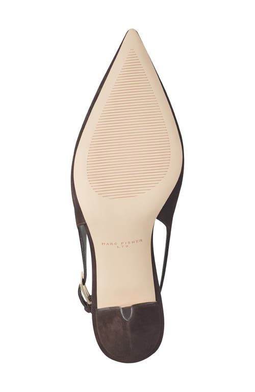 Marc Fisher Ltd Dorie Slingback Pointed Toe Pump In Brown