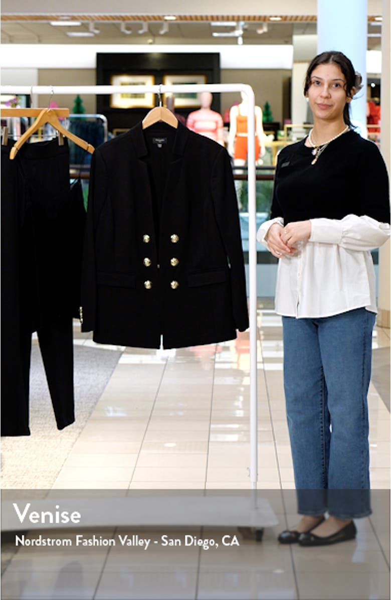 Faux Double Breasted Ponte Blazer, sales video thumbnail