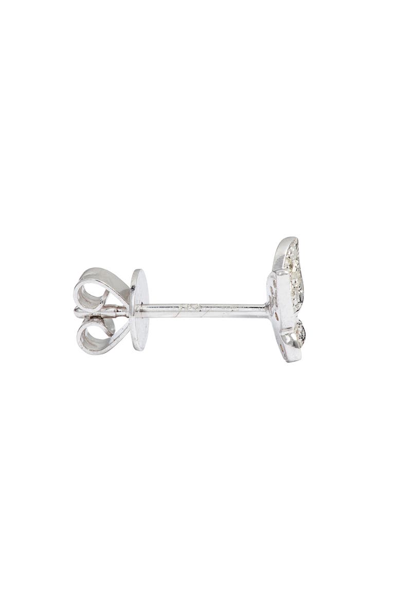 Butterfly Diamond Stud Earrings, Alternate, color, WHITE