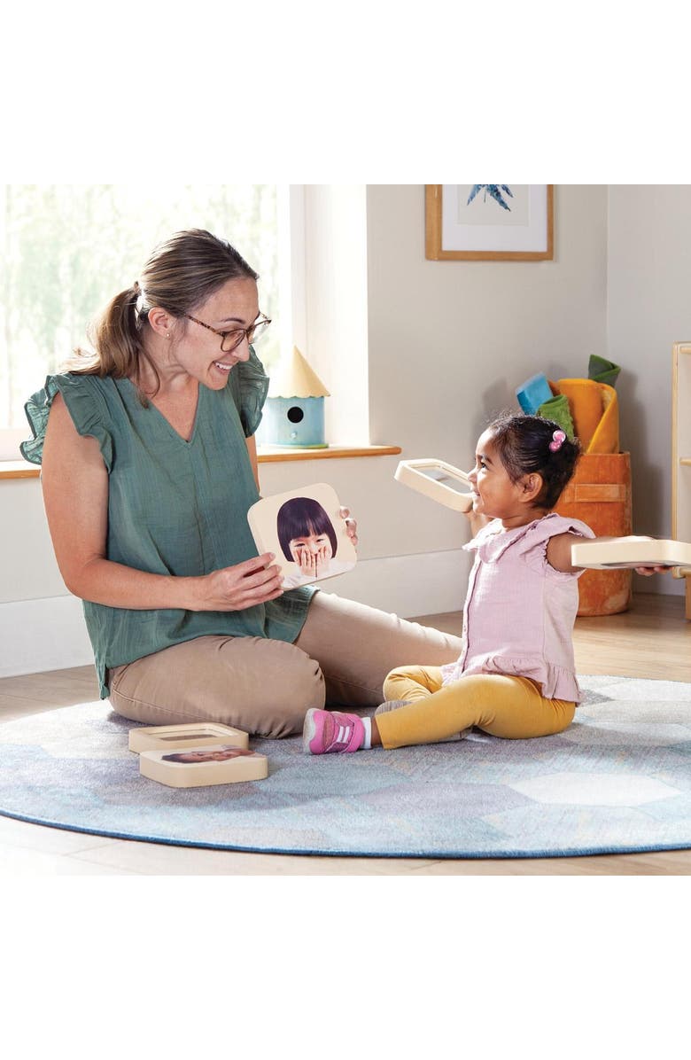 Kaplan Early Learning Company Mirror with Emotions Set, Alternate, color, Beige