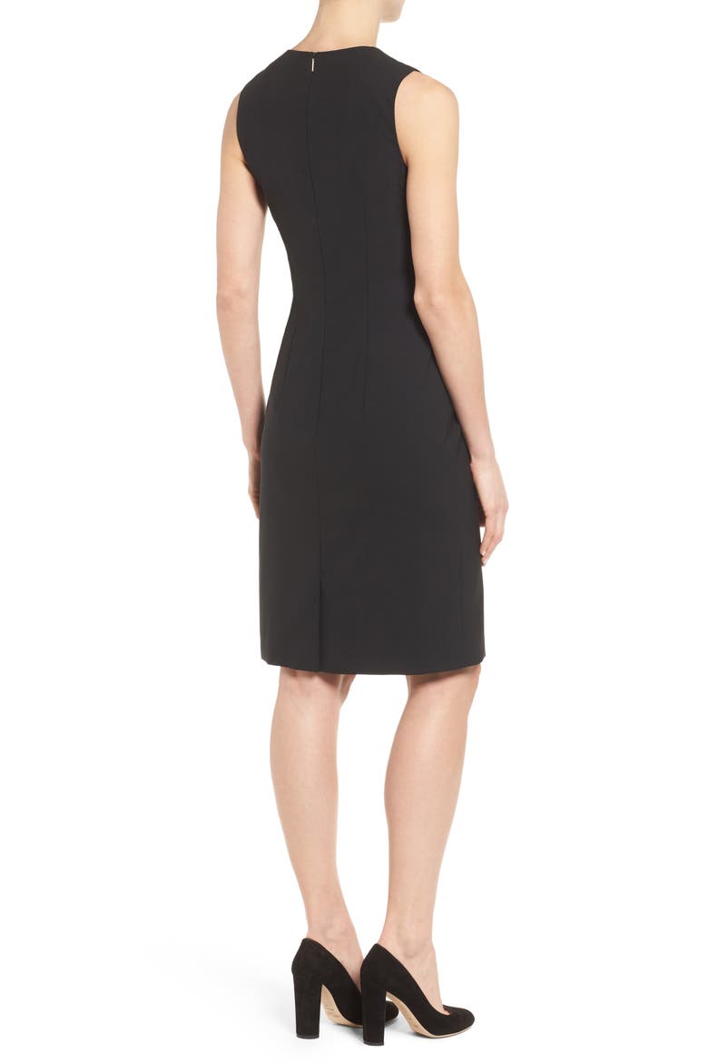 Dirusa Tropical Stretch Wool Dress, Alternate, color, BLK