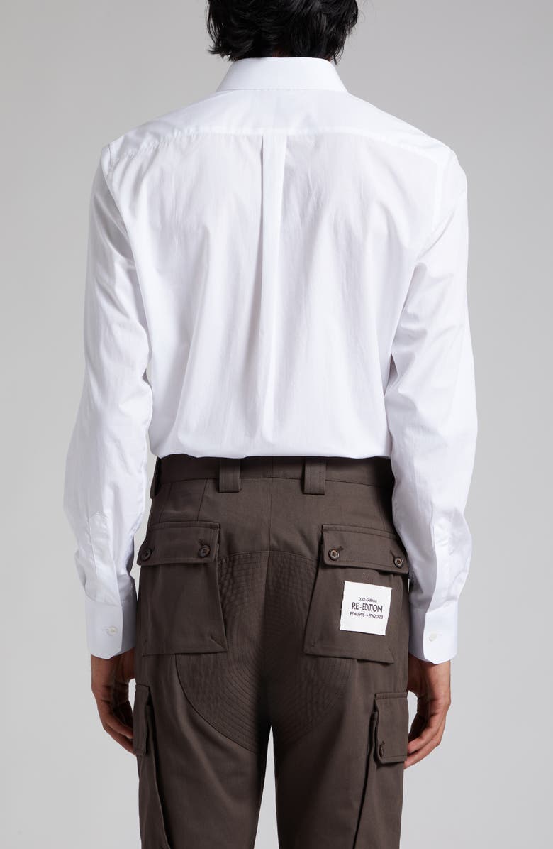 Dolce&Gabbana Martini Fit Cotton Poplin Button-Up Shirt, Alternate, color, Opt. White