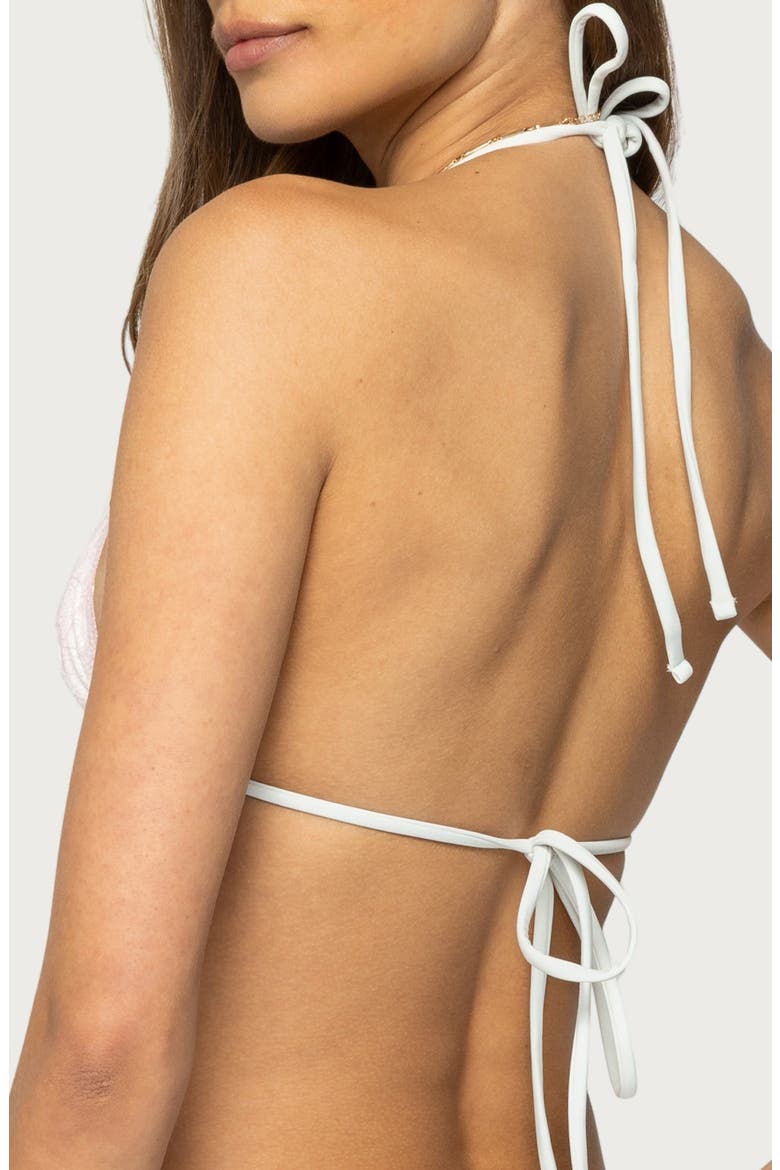 Clayton Lace Triangle Bikini Top, Alternate, color, PINK