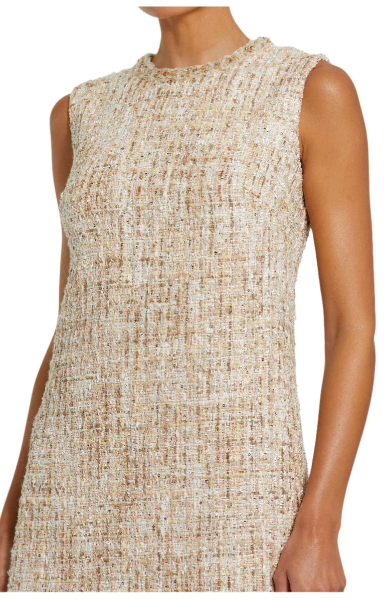 Mac Duggal Beaded Trim A-Line Mini Shift Dress, Alternate, color, Blush