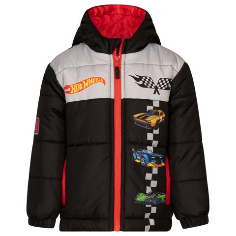 Racing Hooded Puffer Jacket