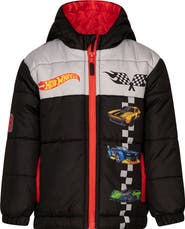 Hot Wheels Racing Hooded Puffer Jacket
