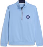 ASHWORTH GOLF French Terry Vintage Patch 1/4 Zip